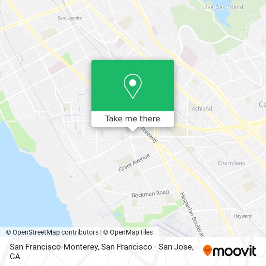 San Francisco-Monterey map