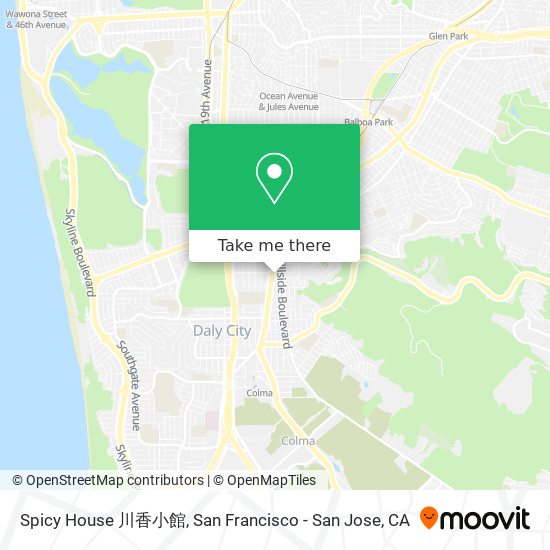Mapa de Spicy House 川香小館