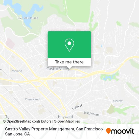 Castro Valley Property Management map