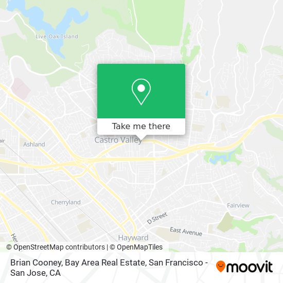 Brian Cooney, Bay Area Real Estate map