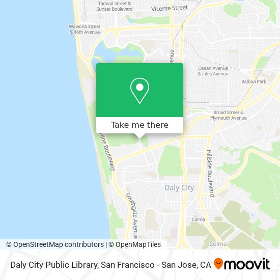 Daly City Public Library map