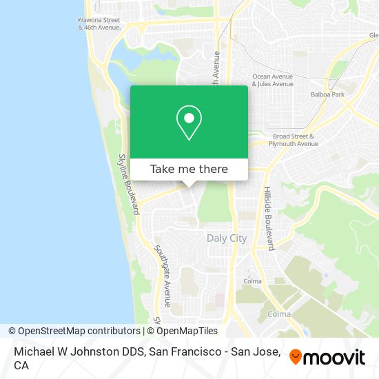 Michael W Johnston DDS map