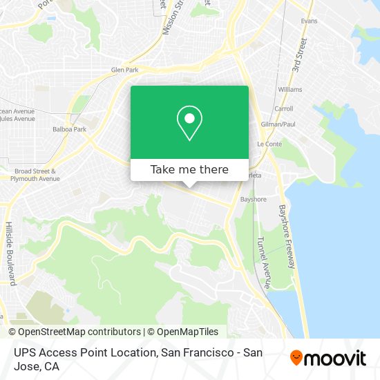 UPS Access Point Location map