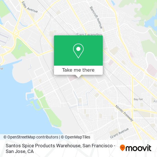 Mapa de Santos Spice Products Warehouse