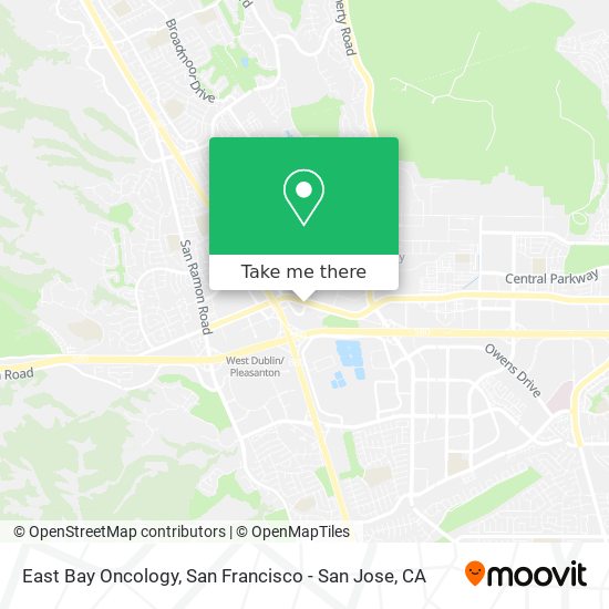 East Bay Oncology map
