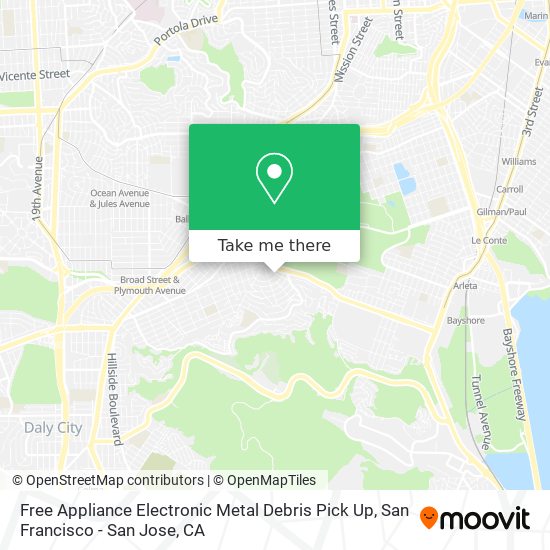 Mapa de Free Appliance Electronic Metal Debris Pick Up