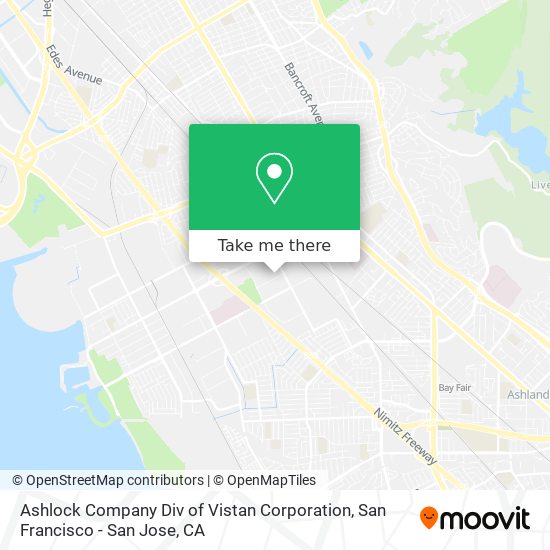 Ashlock Company Div of Vistan Corporation map