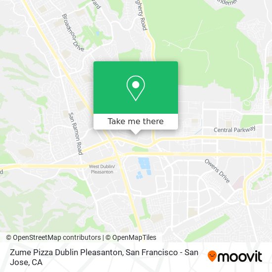 Zume Pizza Dublin Pleasanton map