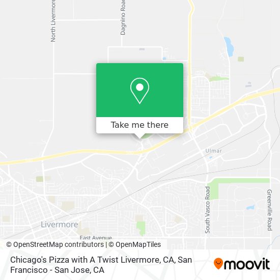 Chicago's Pizza with A Twist Livermore, CA map