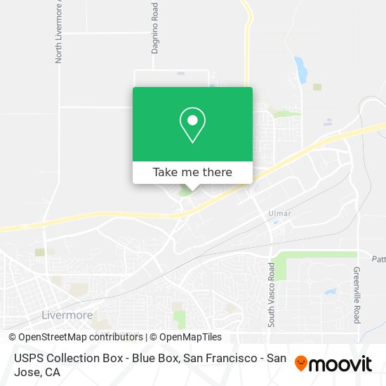 Mapa de USPS Collection Box - Blue Box