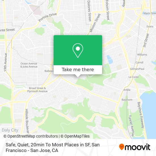 Mapa de Safe, Quiet, 20min To Most Places in SF