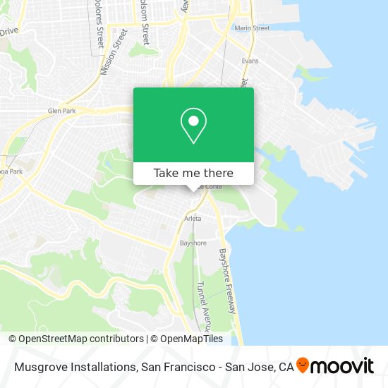 Musgrove Installations map