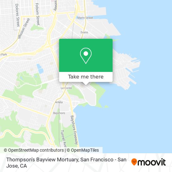 Mapa de Thompson's Bayview Mortuary