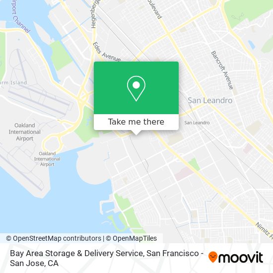 Mapa de Bay Area Storage & Delivery Service