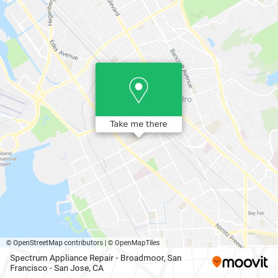 Mapa de Spectrum Appliance Repair - Broadmoor