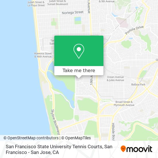 San Francisco State University Tennis Courts map