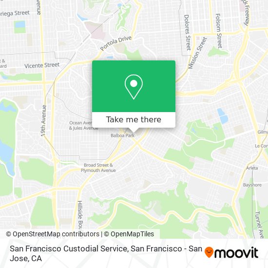 San Francisco Custodial Service map