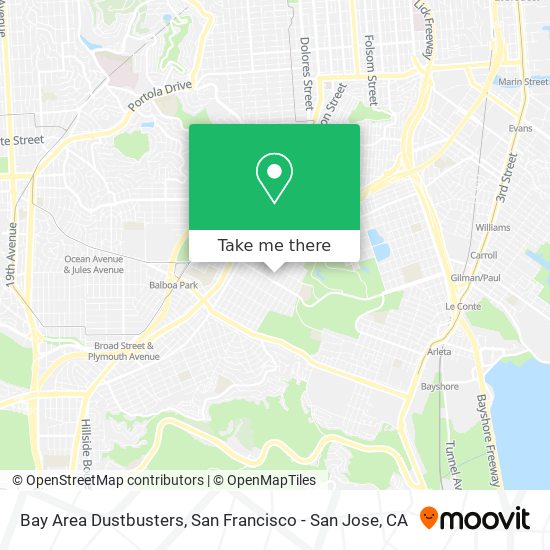 Mapa de Bay Area Dustbusters