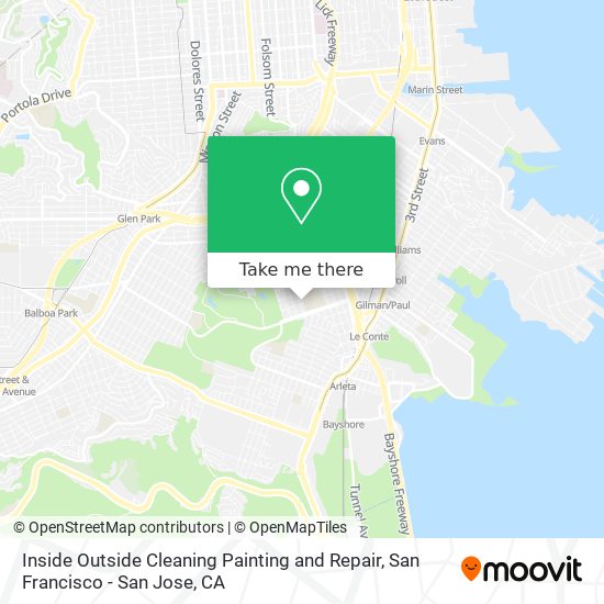 Mapa de Inside Outside Cleaning Painting and Repair