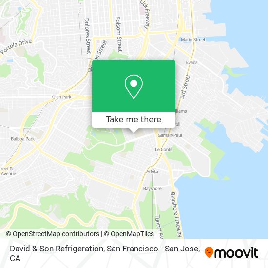 David & Son Refrigeration map