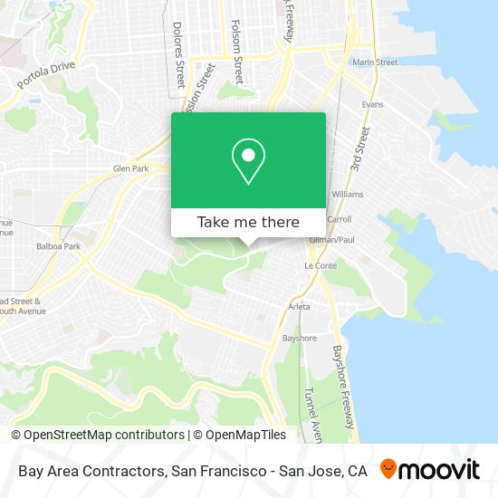 Bay Area Contractors map