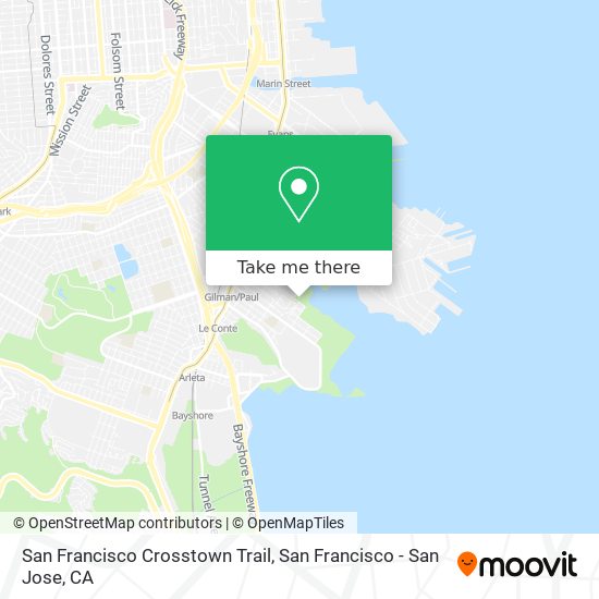 Mapa de San Francisco Crosstown Trail