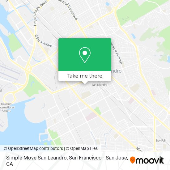 Simple Move San Leandro map