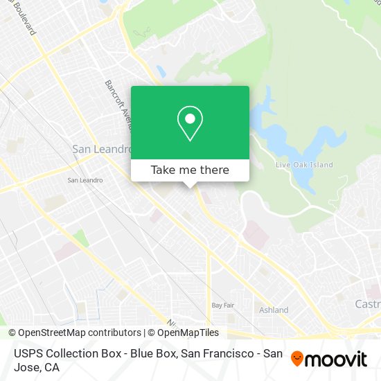 USPS Collection Box - Blue Box map