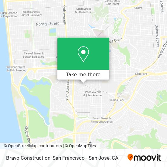 Bravo Construction map