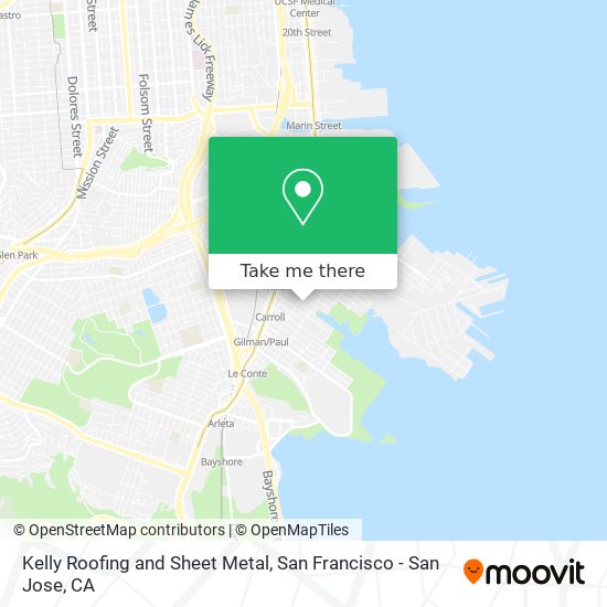 Kelly Roofing and Sheet Metal map