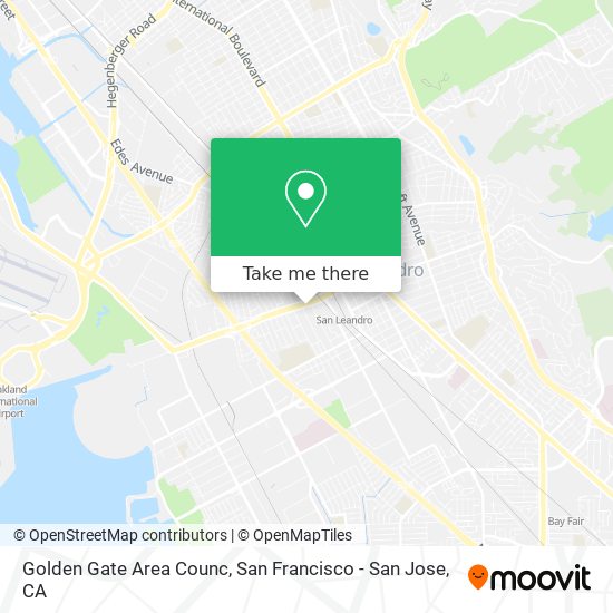 Mapa de Golden Gate Area Counc