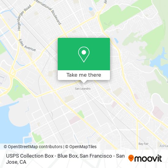 USPS Collection Box - Blue Box map