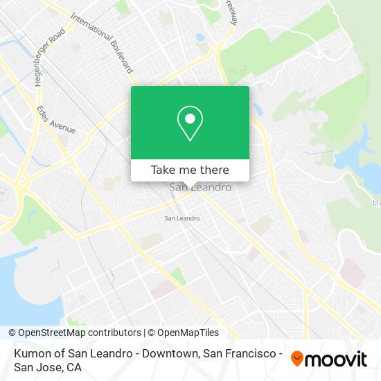 Kumon of San Leandro - Downtown map