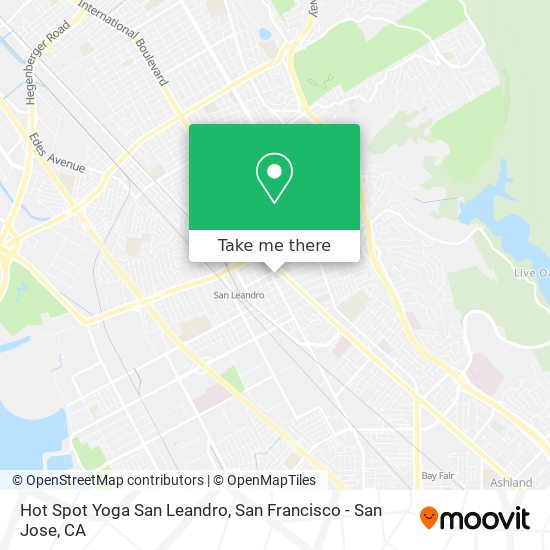 Mapa de Hot Spot Yoga San Leandro