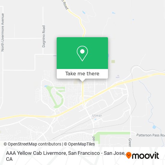 Mapa de AAA Yellow Cab Livermore