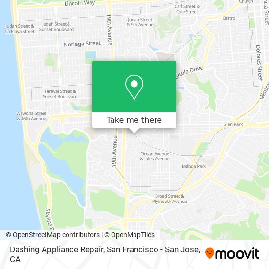 Mapa de Dashing Appliance Repair