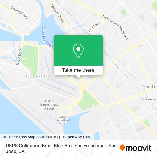 USPS Collection Box - Blue Box map