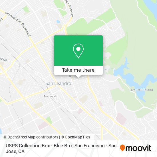 USPS Collection Box - Blue Box map