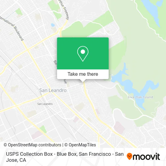 USPS Collection Box - Blue Box map