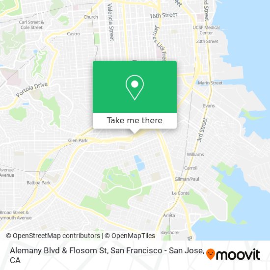 Alemany Blvd & Flosom St map