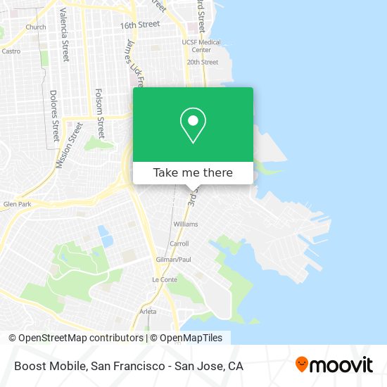 Mapa de Boost Mobile