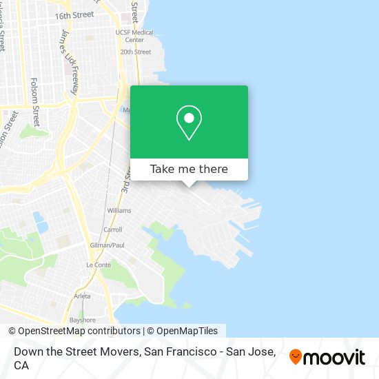 Down the Street Movers map