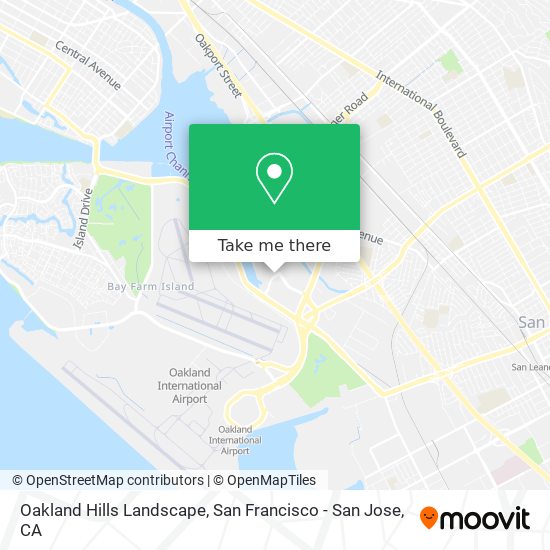 Mapa de Oakland Hills Landscape