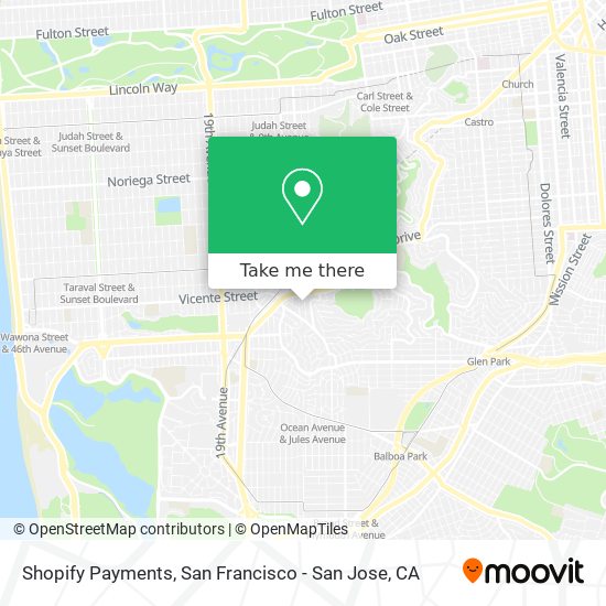 Mapa de Shopify Payments