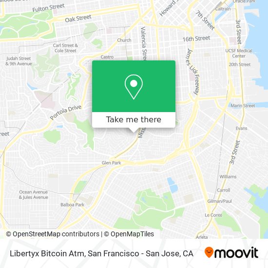 Mapa de Libertyx Bitcoin Atm