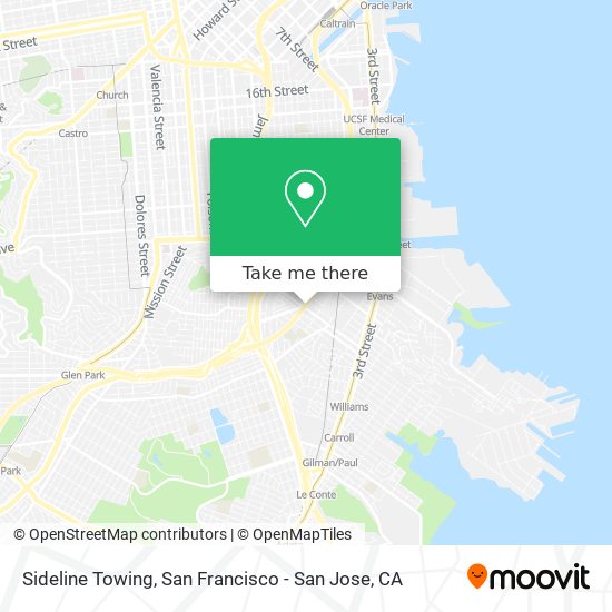 Mapa de Sideline Towing