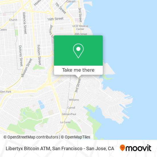 Mapa de Libertyx Bitcoin ATM