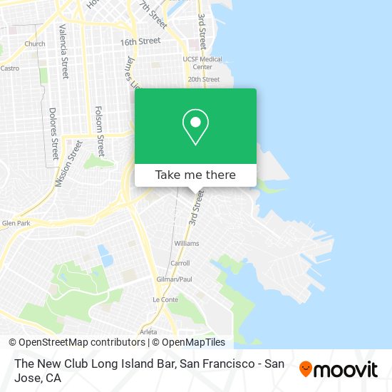The New Club Long Island Bar map