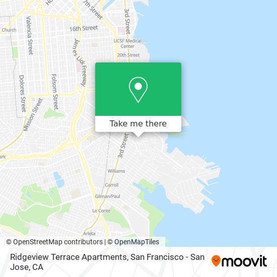 Mapa de Ridgeview Terrace Apartments