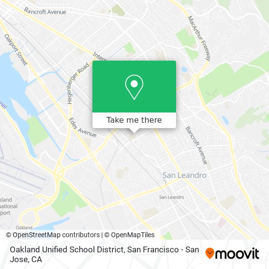 Oakland Unified School District map